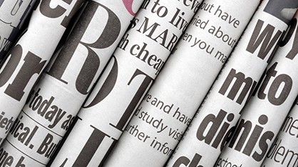 Stacks of newspapers